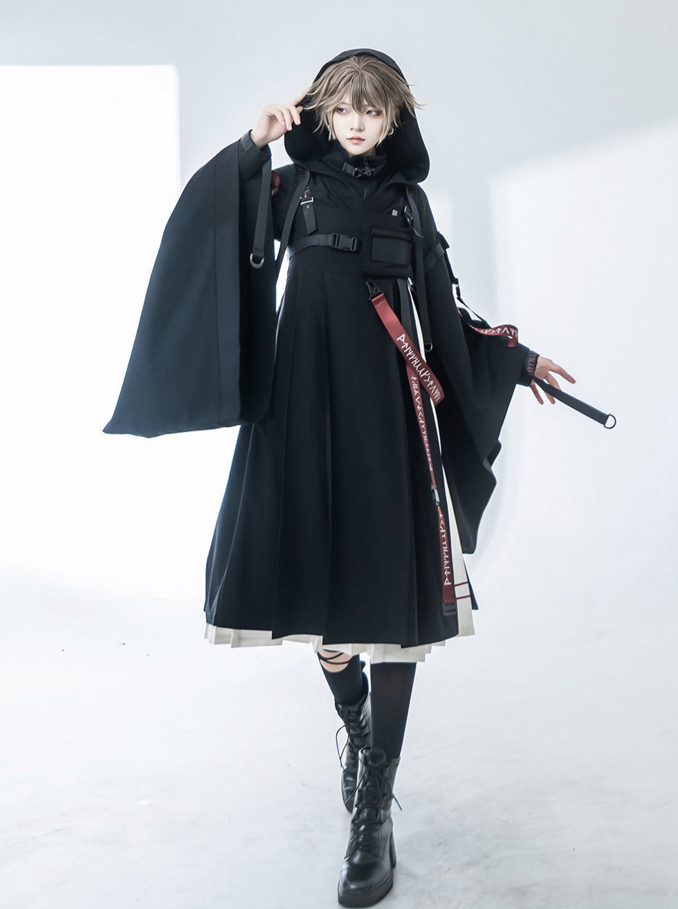 Wasteland Cool Hooded Cardigan + Jumper Skirt + Inner Top [pre-order]