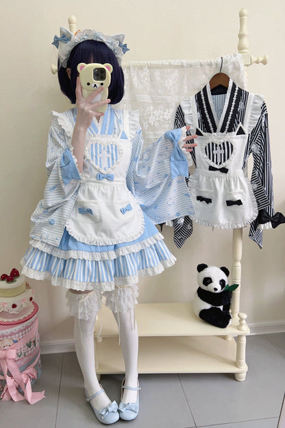 Medical Japanese Style Maid Stripe Lolita