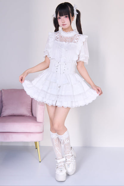Jirai Lace Top + Tiered Skirt