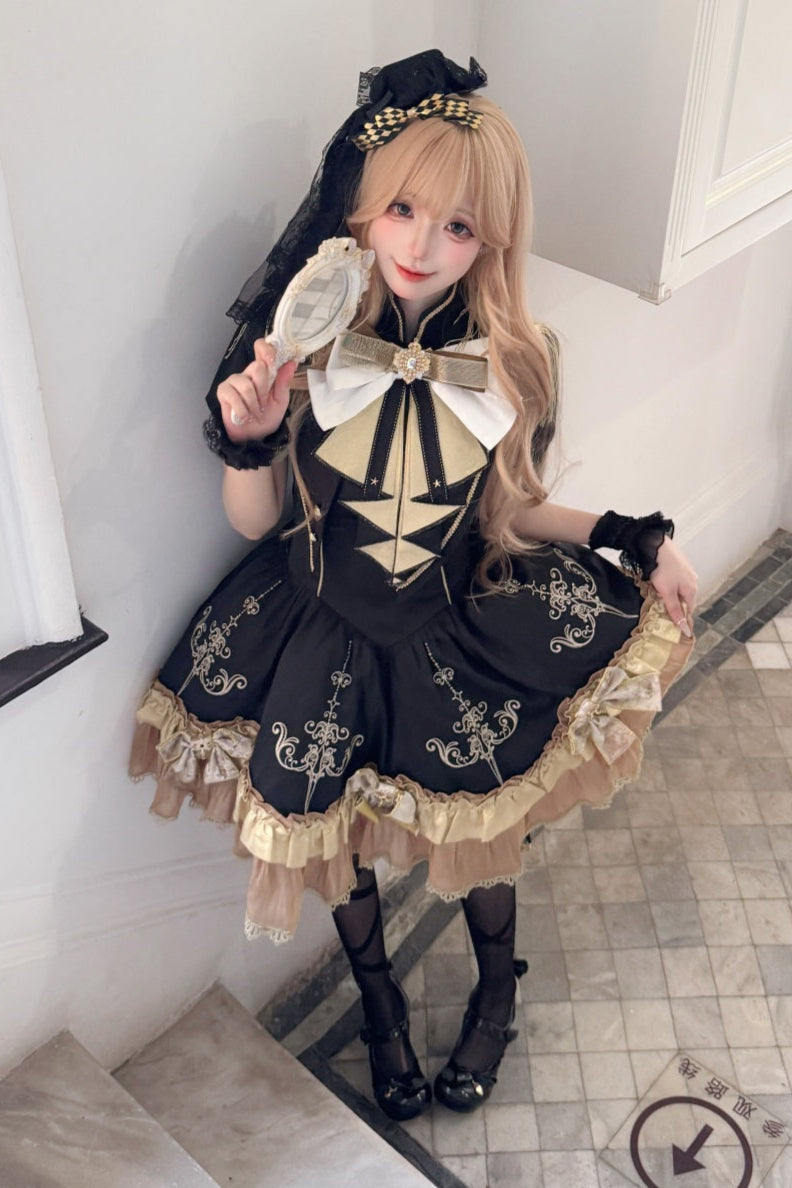Dark Lolita Dress + Shawl