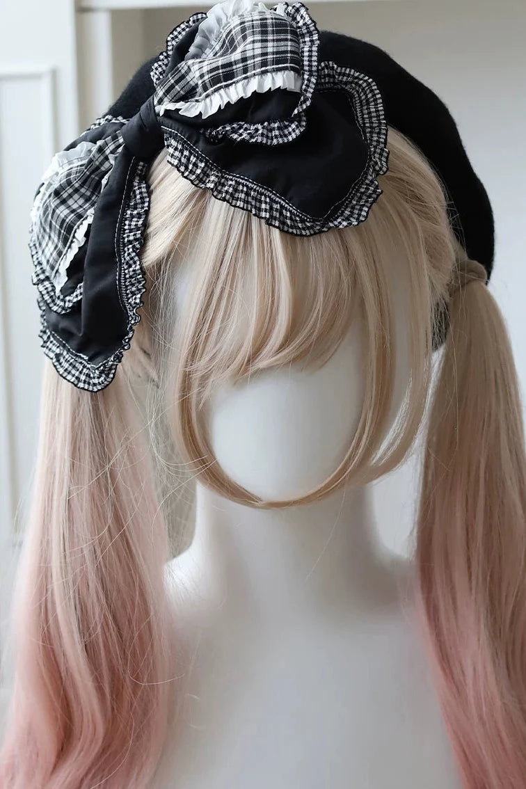 Dark Beret + Ribbon