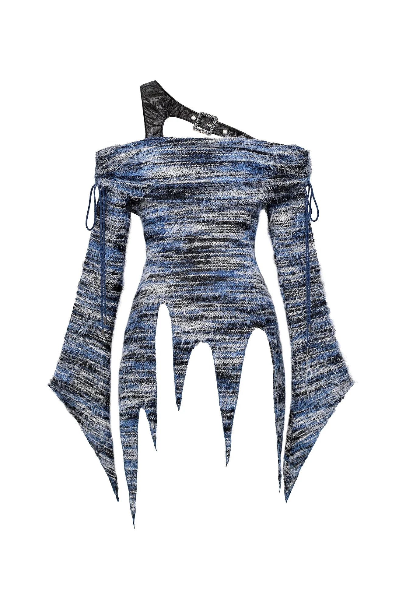 Dark Marble Asymmetrical Design Top