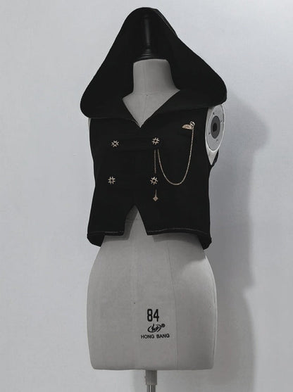 Dark Prince Hooded Cape + Rabbit Hooded Vest + Pumpkin Pants + Ruffle Shirt + Big Waist Ribbon [pre-order]