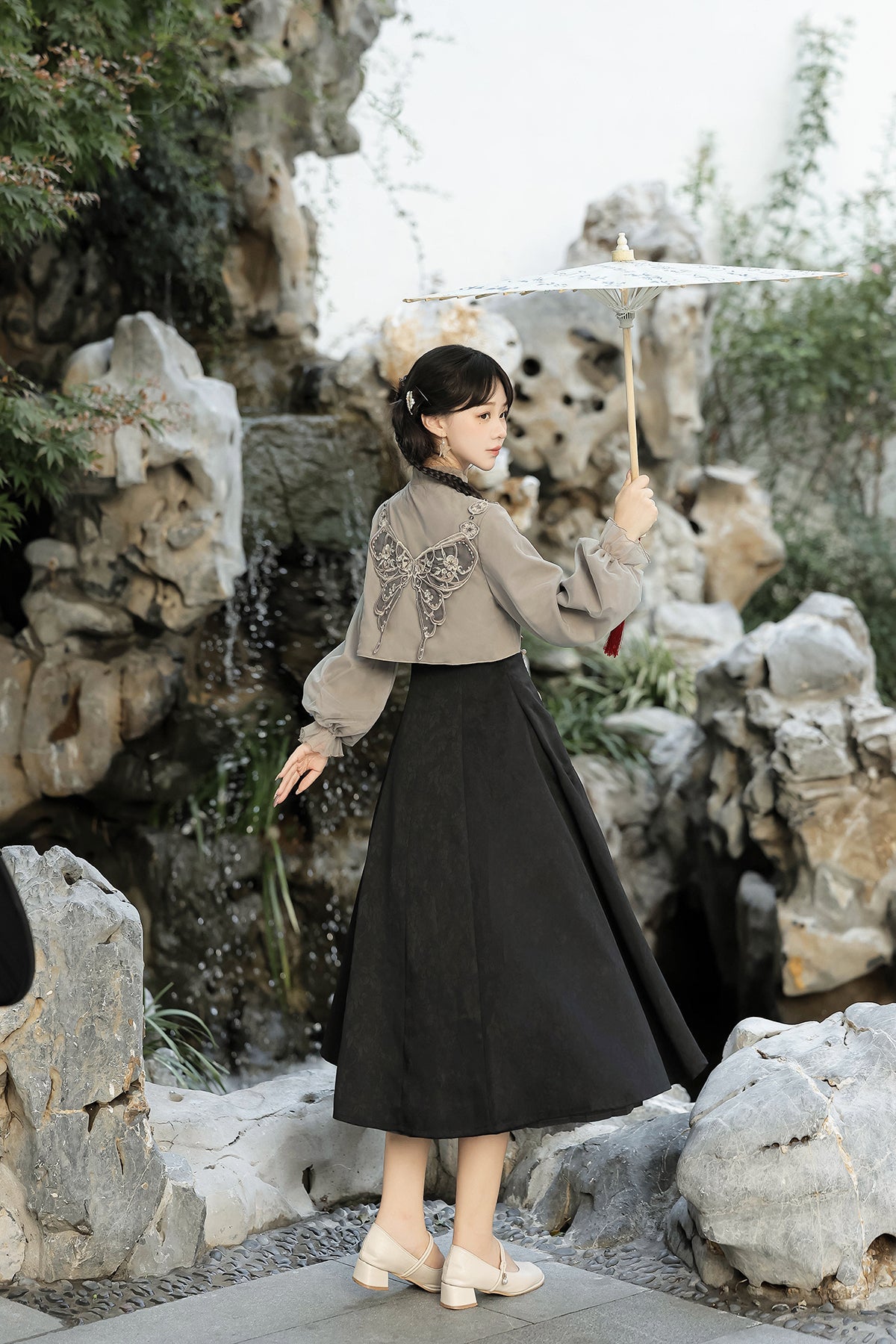 Butterfly Ember Hanfu Dress Set
