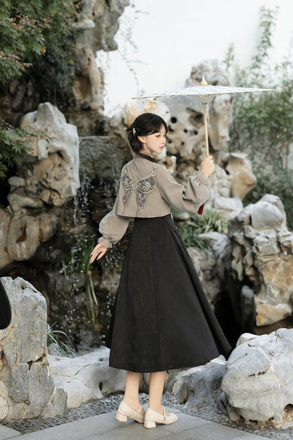 Butterfly Ember Hanfu Dress Set