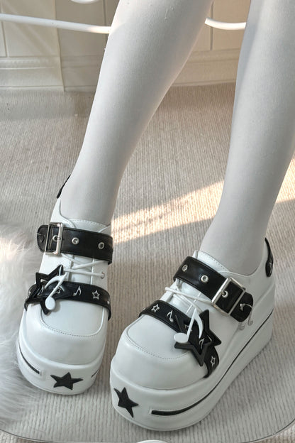 [pre-order] Star Melody Punk Strap Platform Shoes