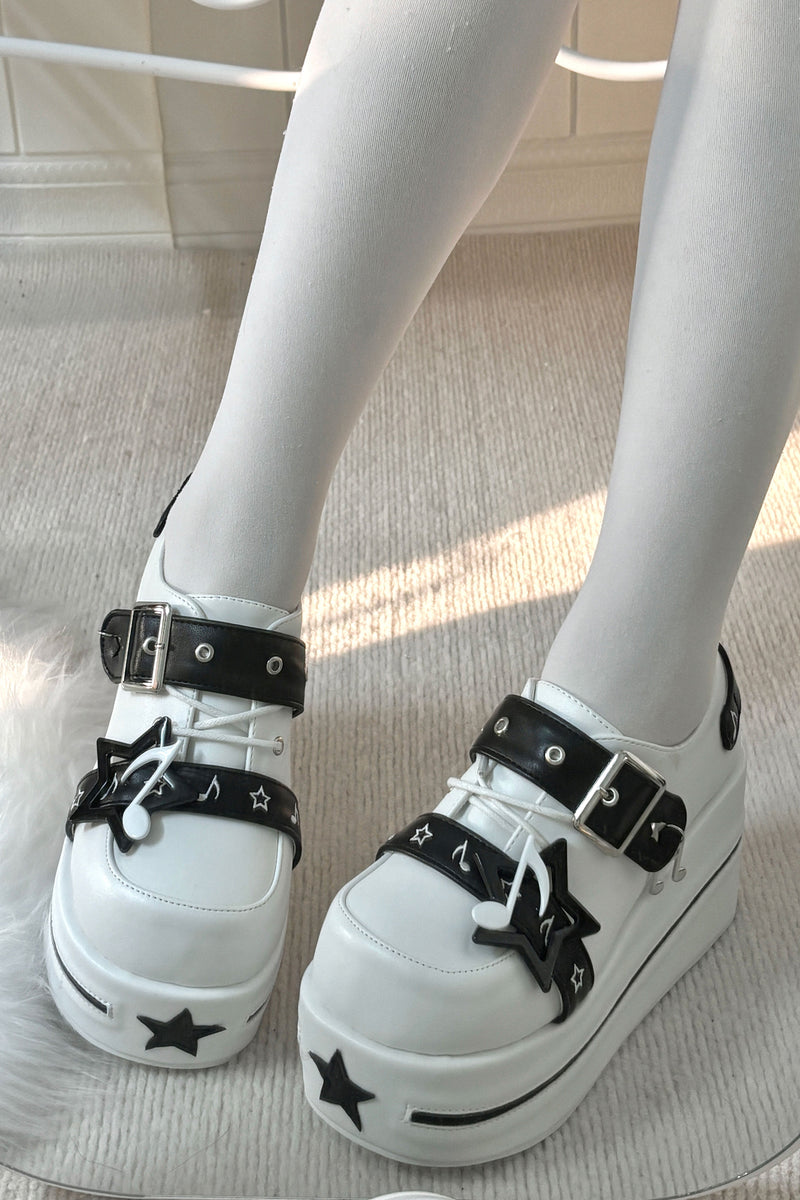 [pre-order] Star Melody Punk Strap Platform Shoes