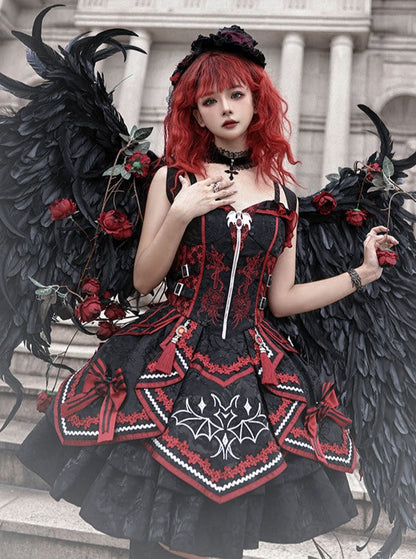 Dark Bat Jsk Gothic Dress Dark Panther Lolita Dress