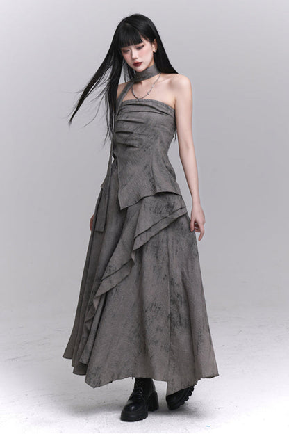 Ash Mode Tube Top + Long Skirt