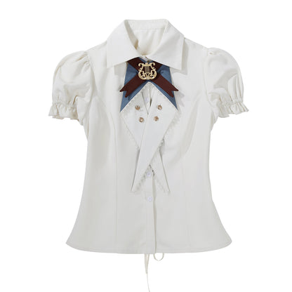 [reservations] British-style Collegiate Shirt + Skirt + Belt