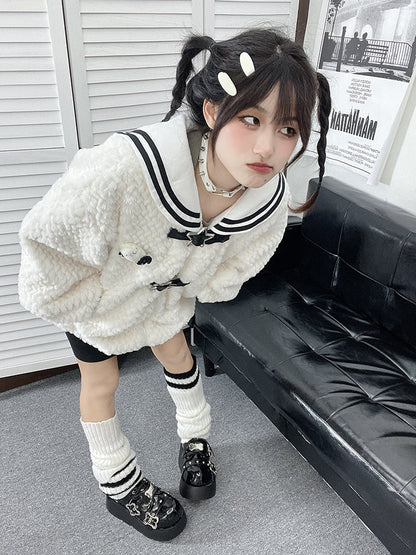Angel Puppy Punk Style Round Toe Platform Shoes [denim/enamel]