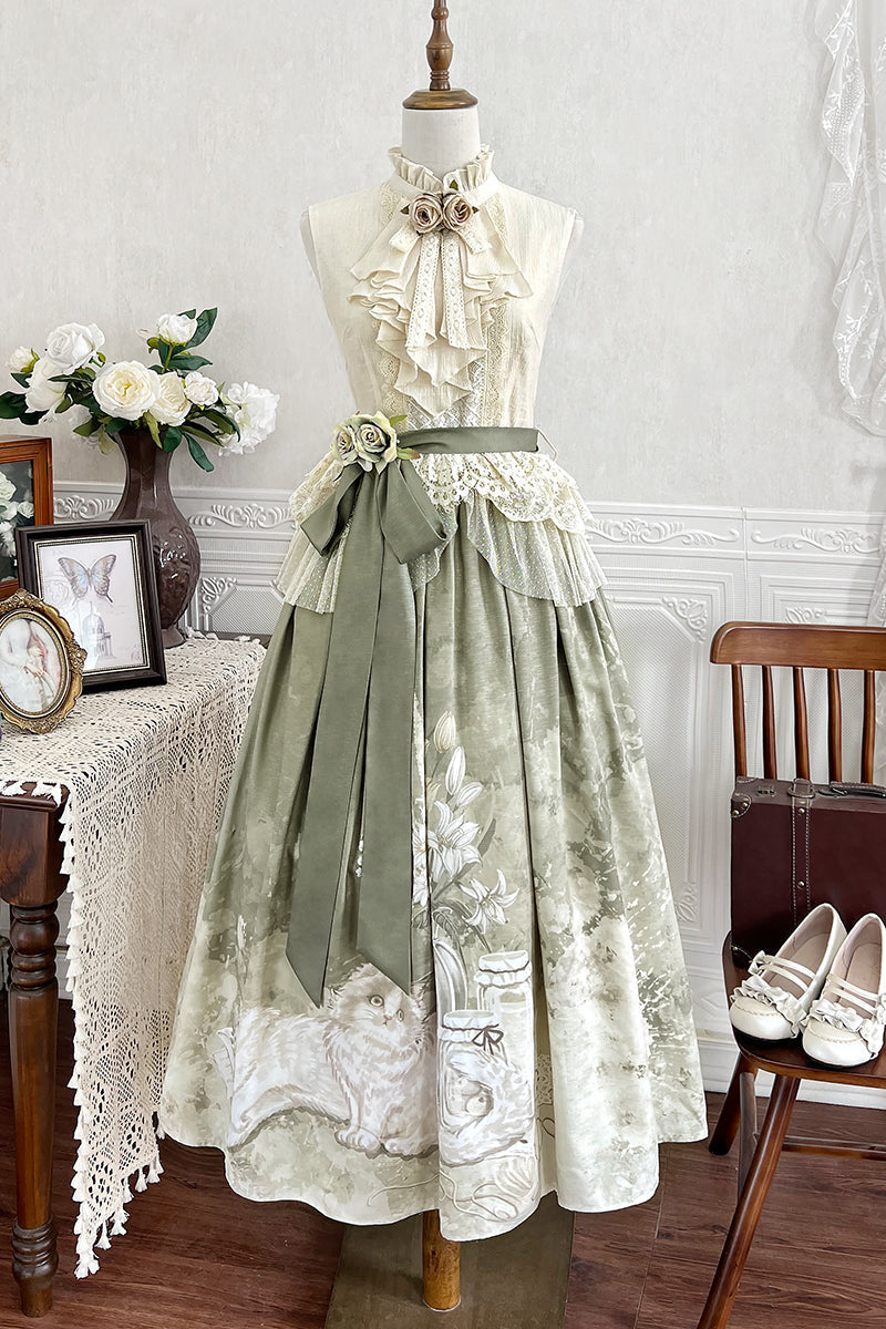 [pre-order] Timeless Classic Sleeveless Top + Retro Skirt