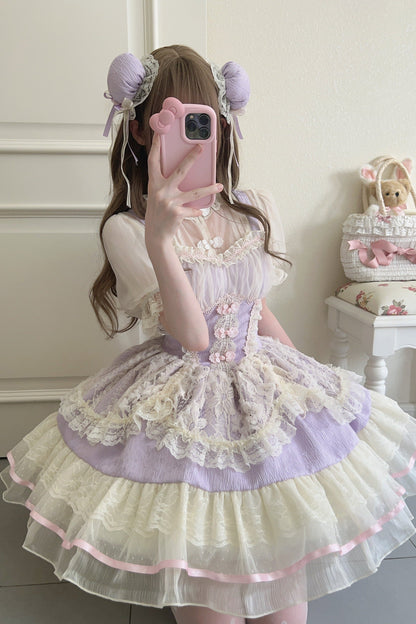 Sweet Girly Ballet Style Lolita Suspender Jsk Dress