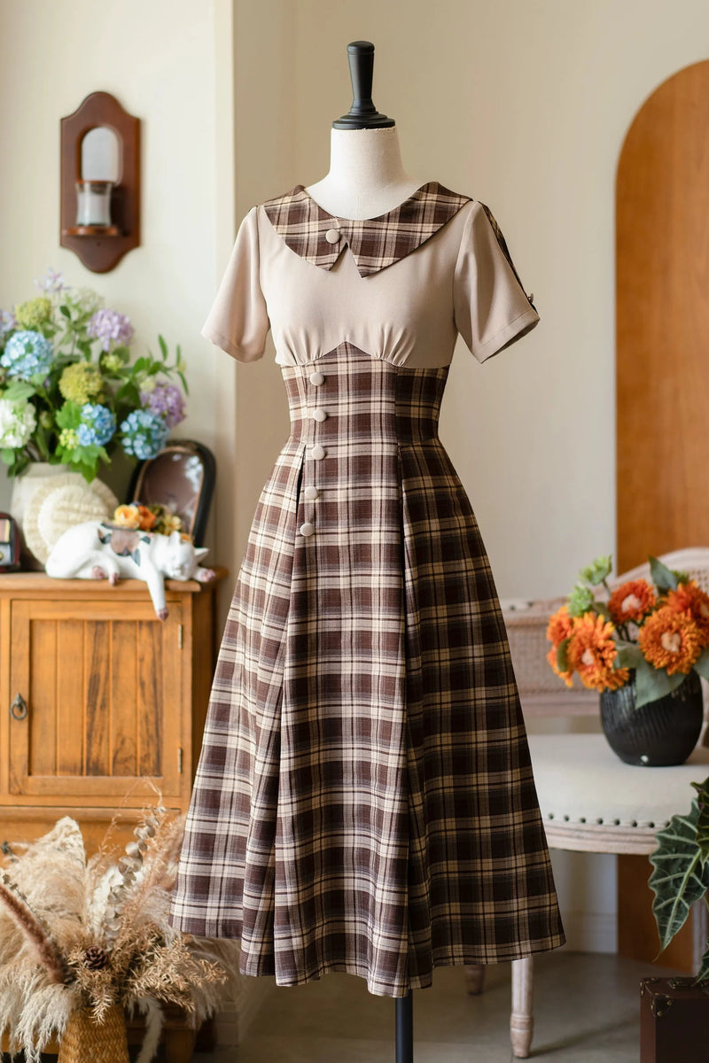 Retro Plaid Lolita Dress