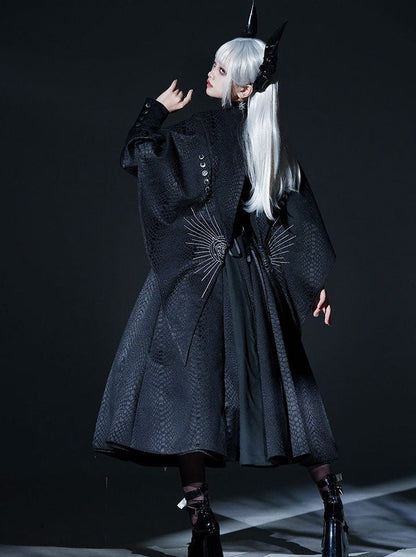[limited Quantity] Dragon Scale Gothic Lolita Jumper Skirt + Long Coat