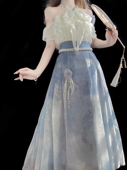 Improved Hanfu Horse Face Skirt Set