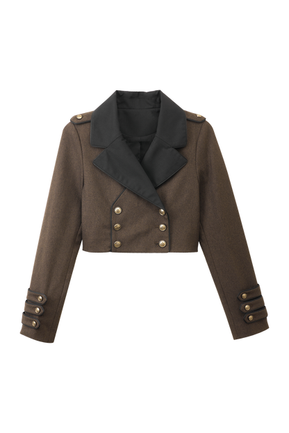 Russian Retro College Jacket + Shirt + Girdle + Bow Tie + Skirt