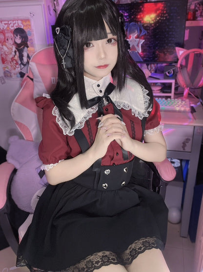 Jirai Heart Buckle Strap Top
