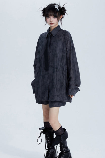 Summer Tencel Shirt & Shorts Set