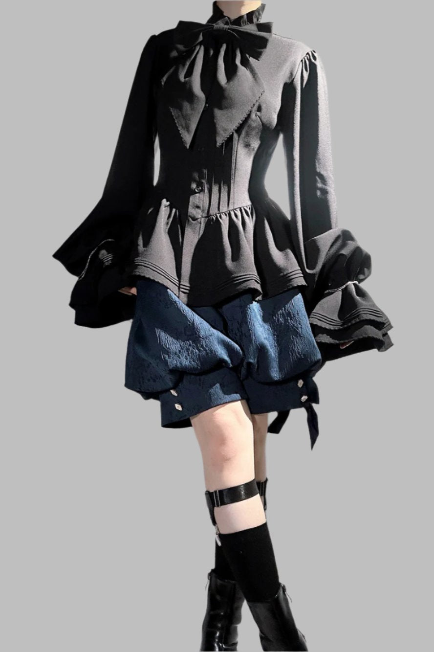Sapphire Blue Bunny Ear Cape Jacket + Vest + Shorts