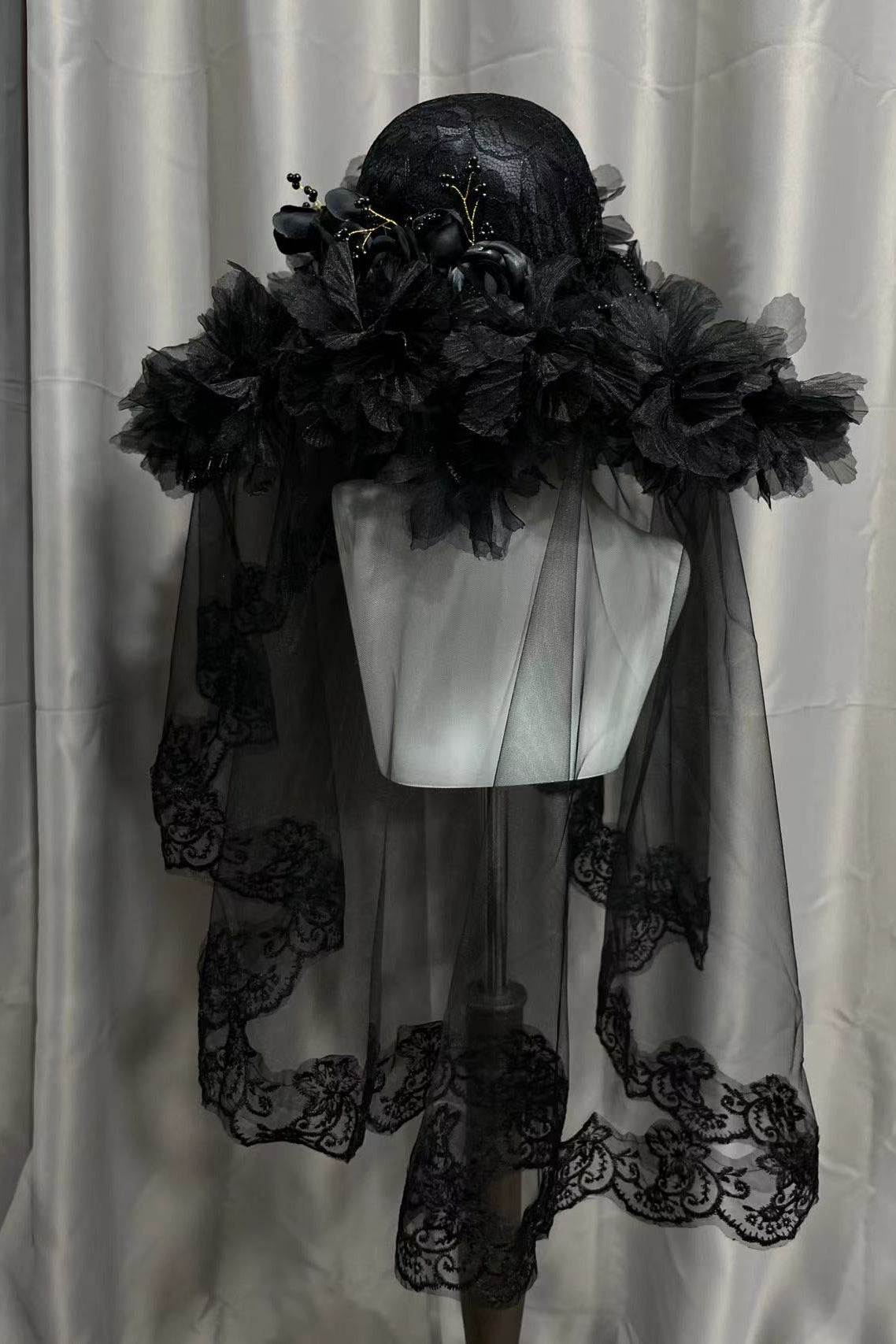 Dark Flower Lolita Gothic Hat