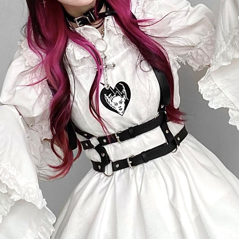 Dark Angel Lace Slip Dress + Belt Band