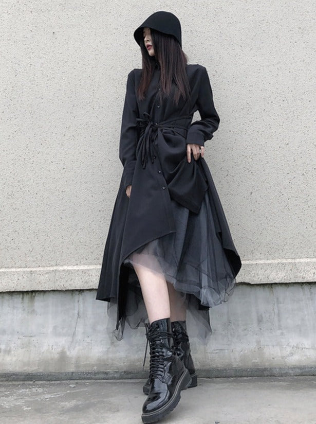Hepburn Loose Shirt Dress