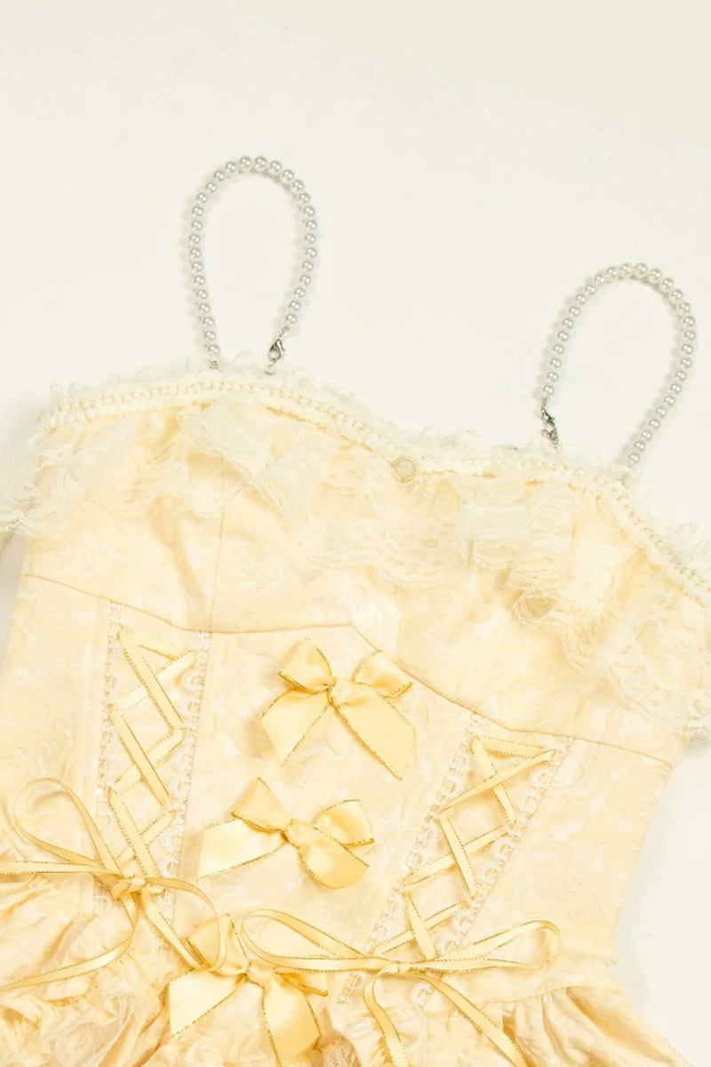 Flower Sweet Mesh Corset Lolita Set