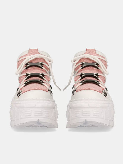Retro Dark Punk Power Sole Leather Sneakers [pre-order]
