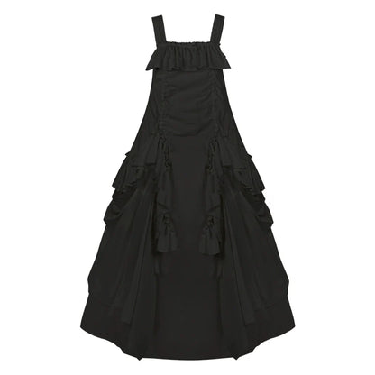 Adjustable Strap Pocket Long Dress