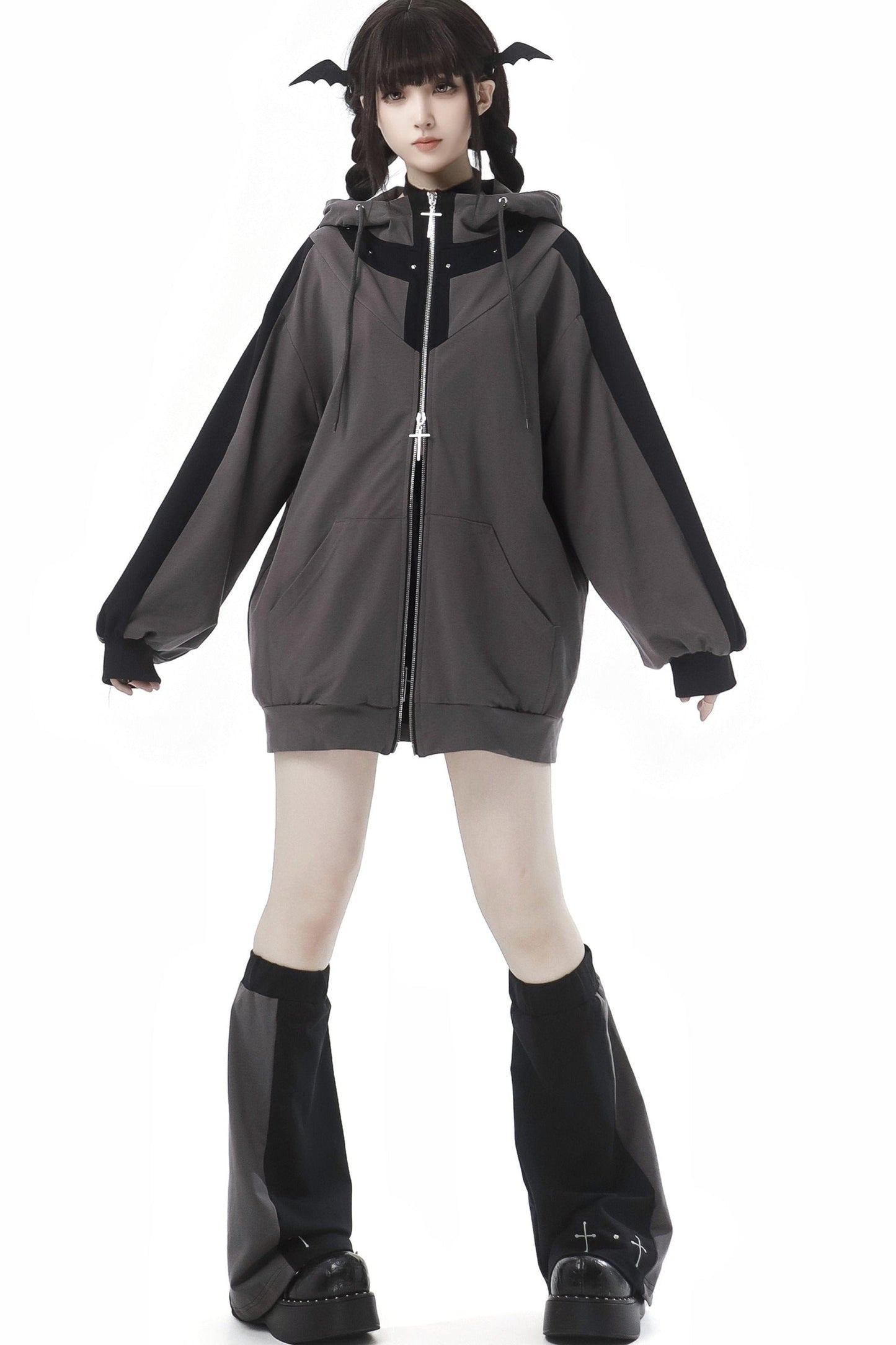 Girly Black Grace Sweatshirt Set