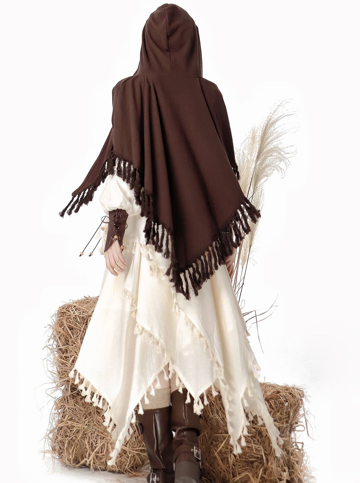 Exotic Style Dress + Vest + Cape