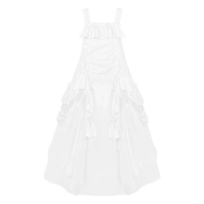 Adjustable Strap Pocket Long Dress