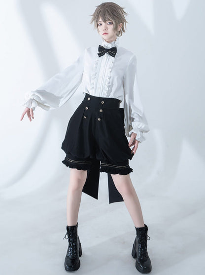 Dark Prince Hooded Cape + Rabbit Hooded Vest + Pumpkin Pants + Ruffle Shirt + Big Waist Ribbon [pre-order]