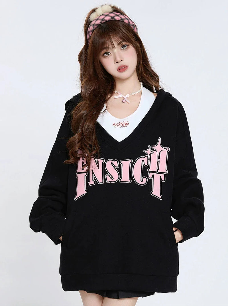 American Lazy Niche Sweatshirt Two-piece Set