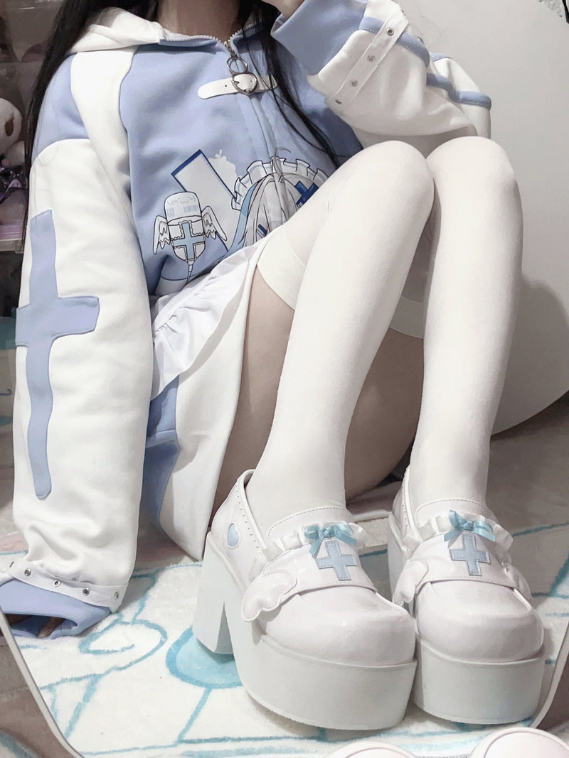 [angel Style] Medical Lace Platform Shoes