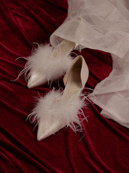 Light Feather Fairy High Heels
