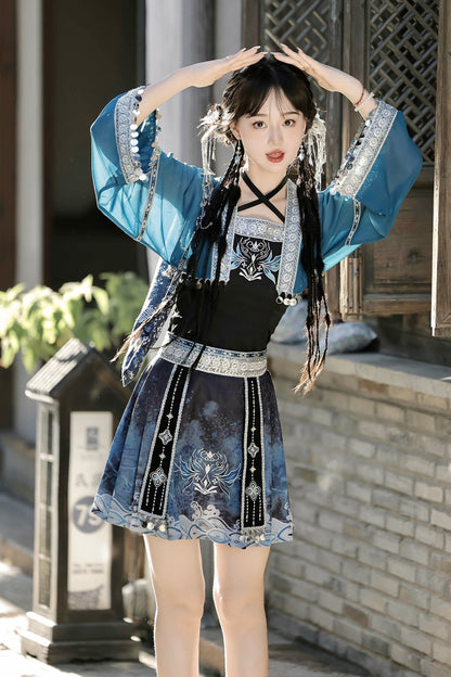 Daily Han Elements Mao Mian Skirt Set