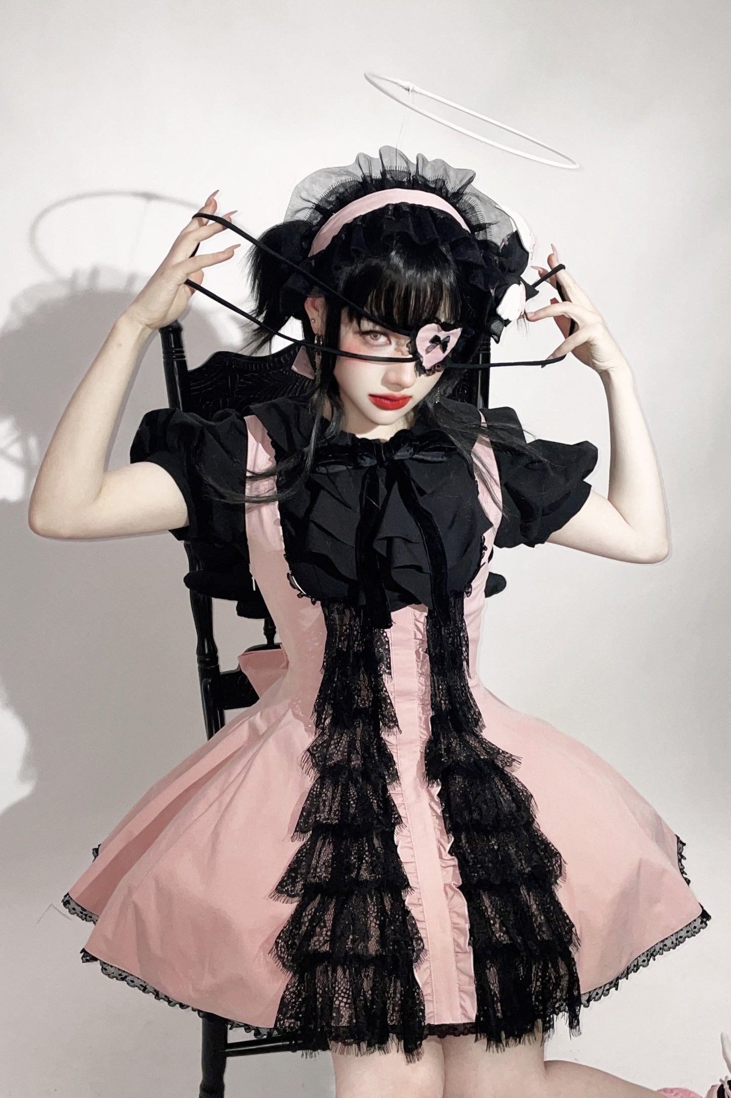 Little Angel Dark Gothic Lace Dress