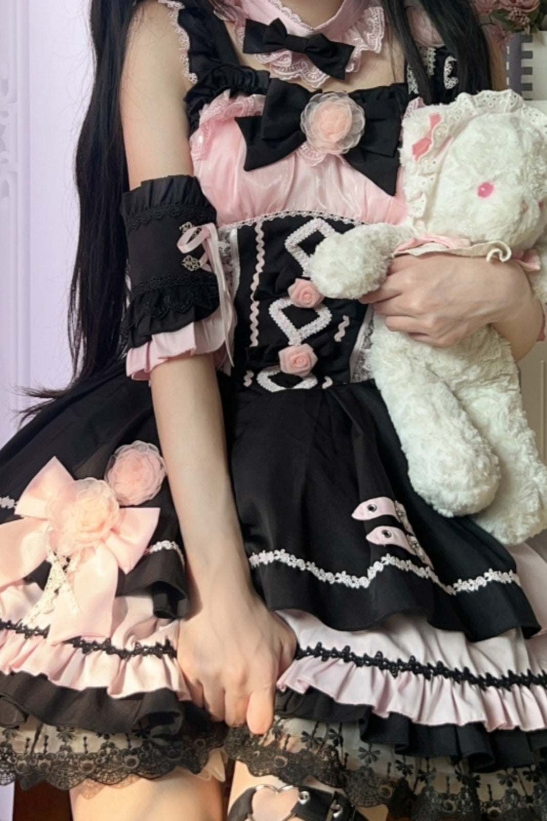 Dark Rose Ribbon Lolita Dress
