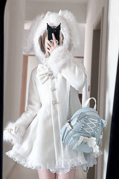 [pre-order] Cat Ear Jewel Ribbon Backpack