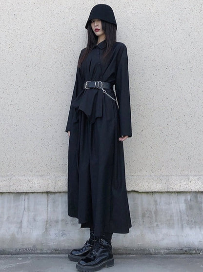 Mode Asymmetric Fake Two Piece Dress