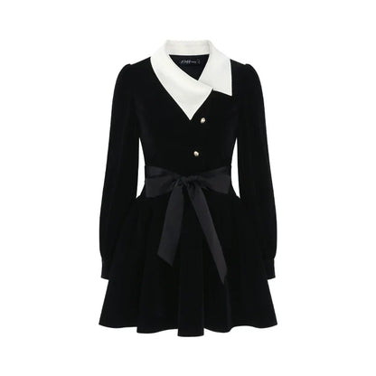 Black Velvet Hepburn Dress