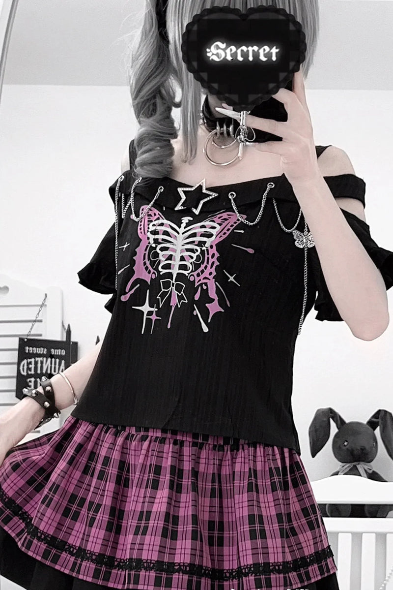 Subculture Sweet Cool Top + Plaid Skirt