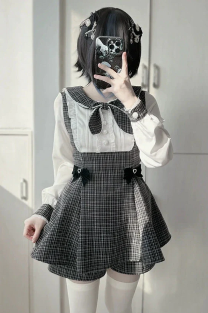 Ribbon Tie Long Sleeve Fragrance Suit