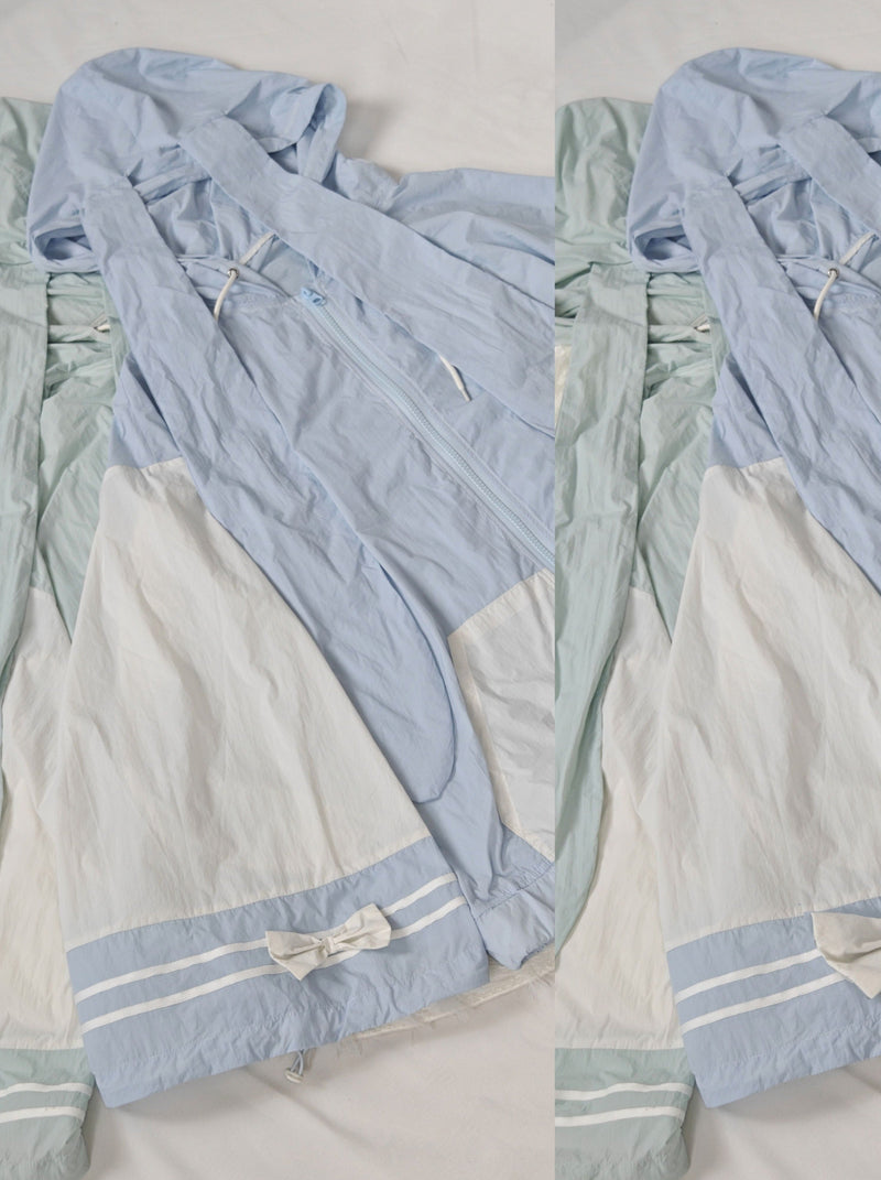 [angel Style] Aqua Angel Subculture Hooded Hoodie + Ribbon Shorts + Leg Warmers