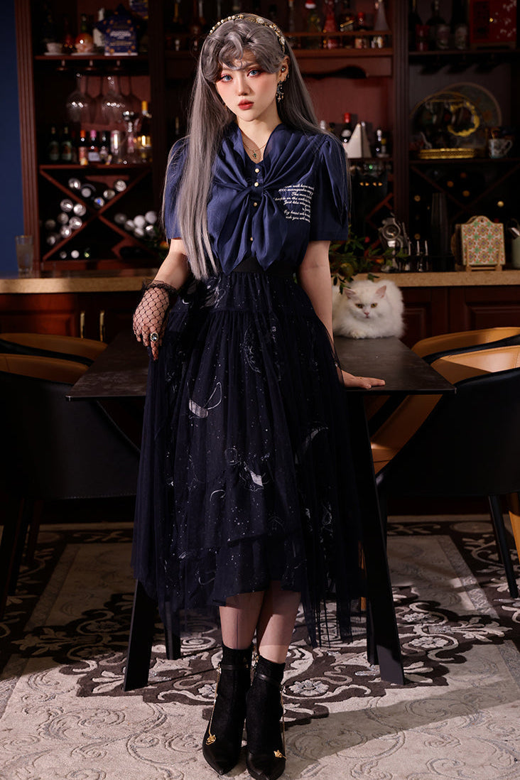 Dark Moon Top + Short Skirt + Long Skirt