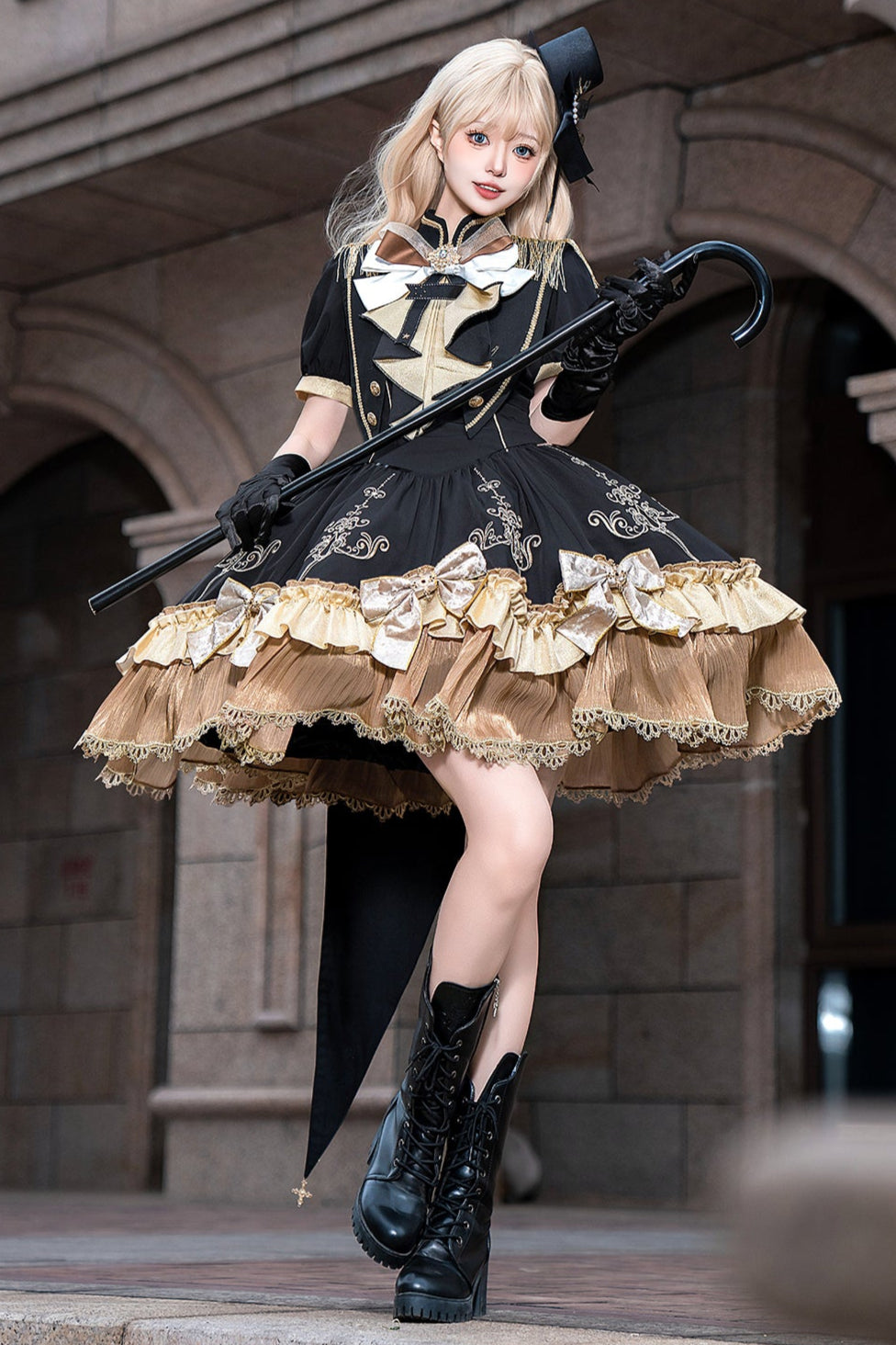 Dark Lolita Dress + Shawl