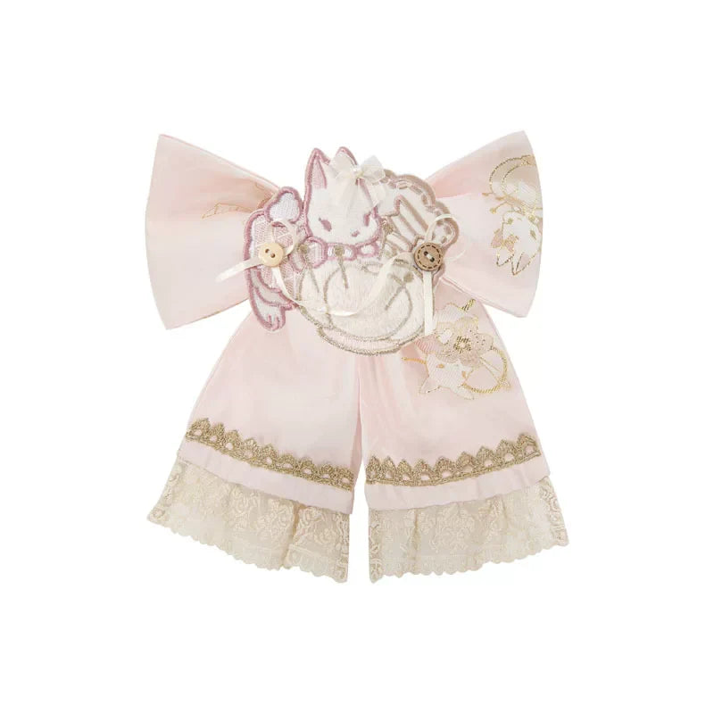 Chinese-style Pastel Top + Apron + Bow + Necklace + Brooch + Hair Accessories
