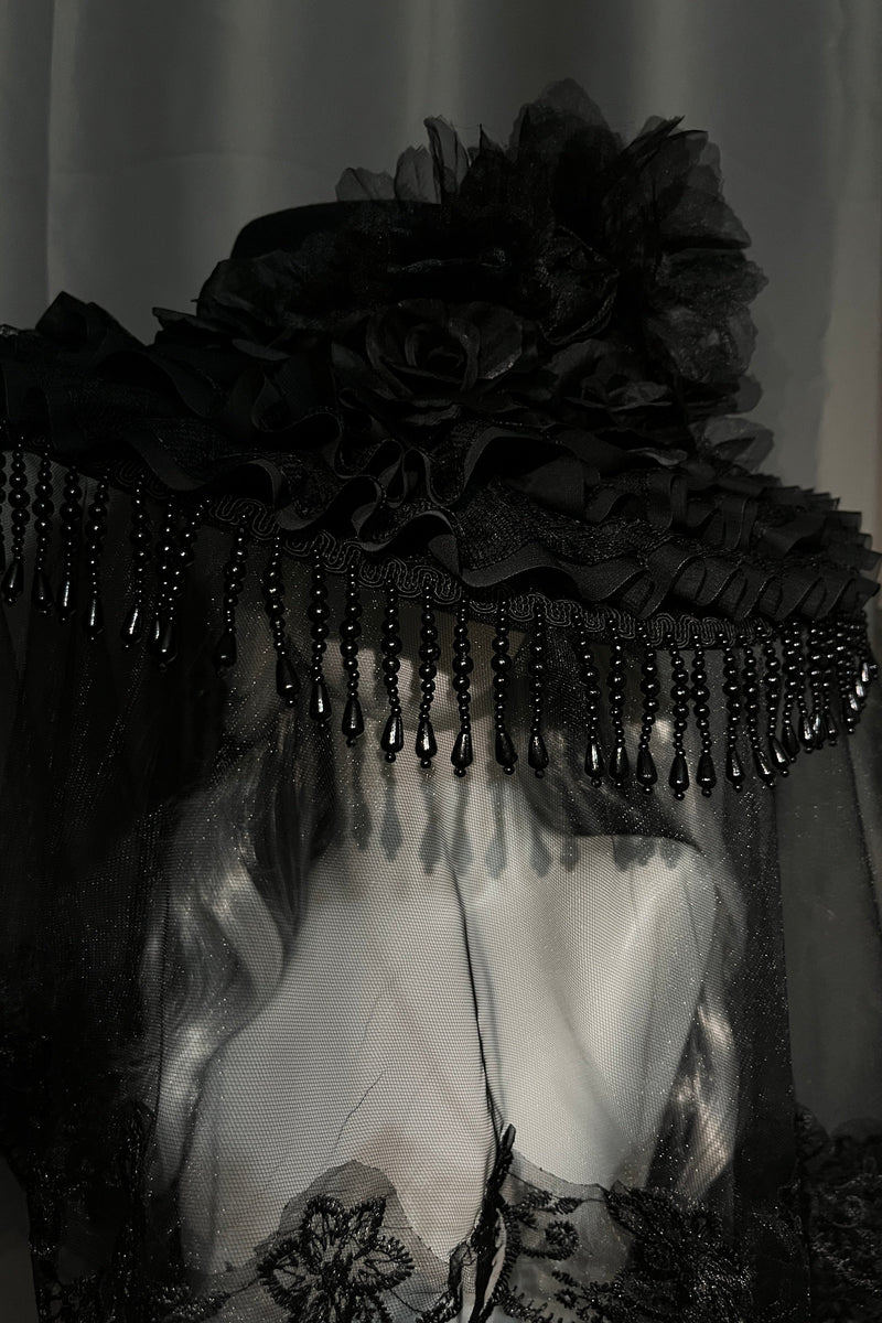 Sheer Design Lace Gothic Lolita Hat